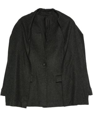 TOTEME Viscose Wool "Scarf" Blazer - Black