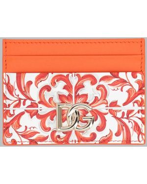 Dolce & Gabbana Card Holder Leather Wallets & Purses - Orange