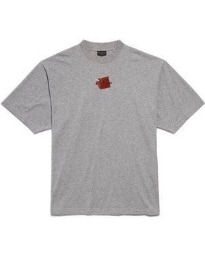 Balenciaga Short Sleeves Cotton Tee - Gray