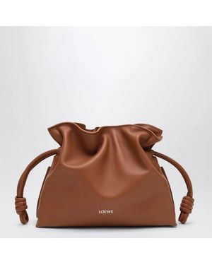 Loewe Mini Flamenco Leather Bucket Bag - Brown
