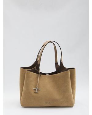 Tod's Medium Leather Tote Bag - Brown