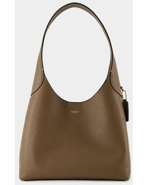 COACH Brooklyn 28 Leather Hobo Bag - Brown