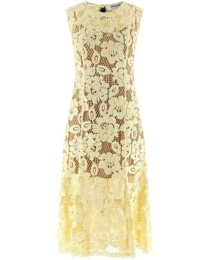 Self-Portrait Self Portrait Crochet Lace' Midi Dress - Metallic