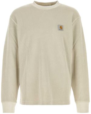 Carhartt Sand Cotton Long-Sleeve Vista Waffle T-Shirt - White