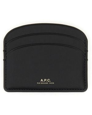 A.P.C. Demi Lune Card Holder - Black