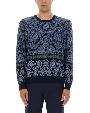 Etro Cotton Jacquard Knit - Blue