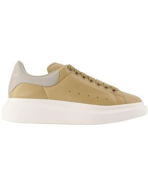 McQueen Leather Trainers - Natural