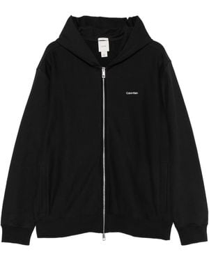 Calvin Klein Micro Logo Dbl Fz Hoodie - Black