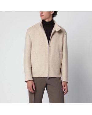 Lardini Zip-Up Jacket - Natural