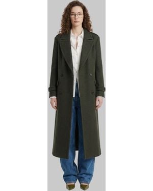 SUTTON NEW YORK Military Double-Breasted Coat - Green