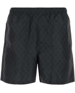 Gucci Polyester Swimming Shorts - Grey