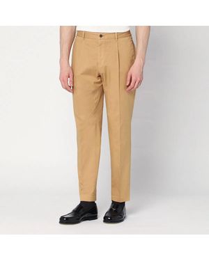 Santaniello Cotton Trousers - Natural