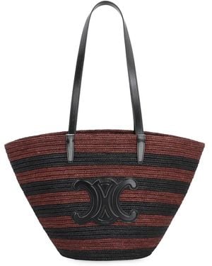 Celine Couffin Classic Tote Bag Raffia - Black