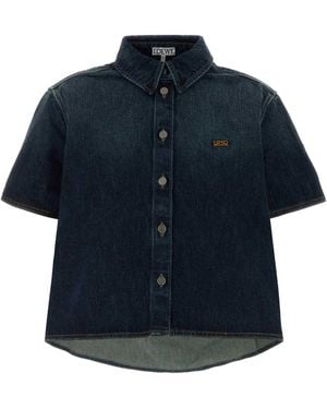 Loewe Short Sleeve Trapeze Shirt - Blue