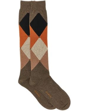 Ballantyne Diamond-Shaped Socks - Gray