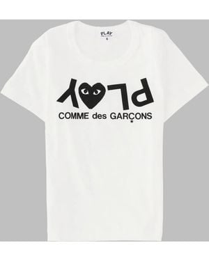 COMME DES GARÇONS PLAY Kids Cotton Short-Sleeve T-Shirt With Mini Heart Graphic - Gray