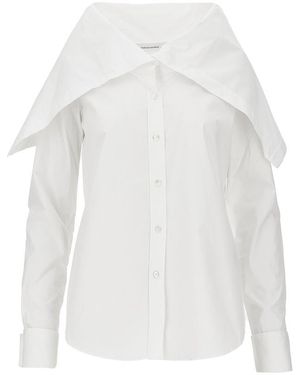 7 For All Mankind Maxi High Neck Shirt - White