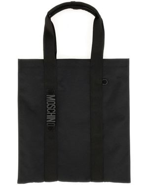 Moschino Tote Bag With Logo - Black