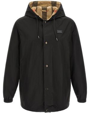 Burberry 'Elmhurst' Hooded Reversible Jacket - Black