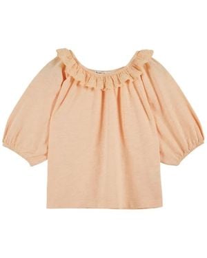 Emile Et Ida Emile & Ida T-Shirt Jersey Flamme Brode - White