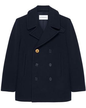 Givenchy Coats Wool - Blue