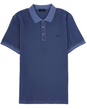 Fay Polo With Logo - Blue