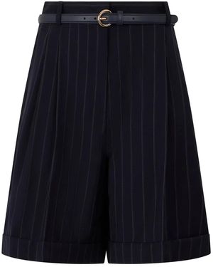 Max Mara Striped Wool Bermuda - Blue