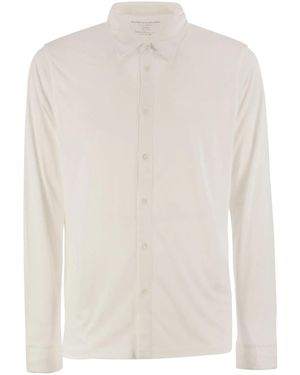 Majestic Long-Sleeved Lyocell And Cotton Shirt - White