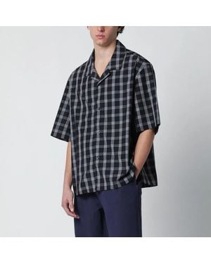 Studio Nicholson Kline Shirt Check Pattern - Black