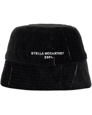 Stella McCartney Bucket Hat With Logo - Black