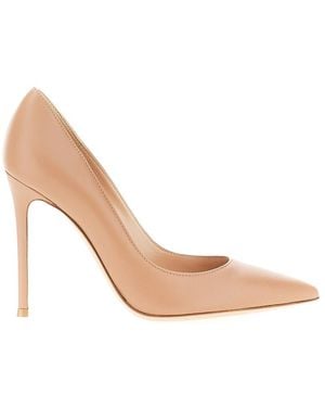 Gianvito Rossi Nappa Leather Pumps - Natural