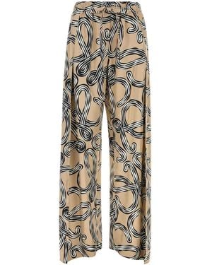 Loewe Printed Silk Paula S Ibiza Pant - Red