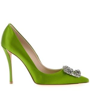 Roger Vivier 'Flower Strass' Pumps - Green