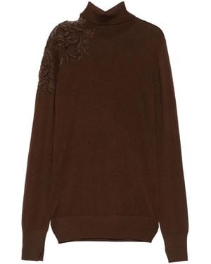Ermanno Scervino Wool Turtle-Neck Jumper - Brown