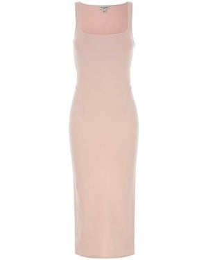 Alaïa Alaia Pencil Dress Silk Viscose Blend - White