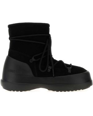 Moon Boot Suede Luna Ankle Boots - Black