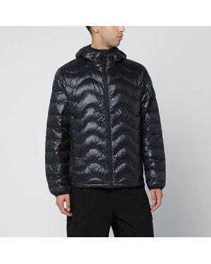 Purple Mountain Observatory Waves Hooded Puffer Jacket - Black