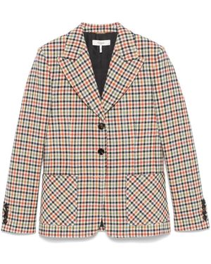 クロエ Chloe Single Breast Jacket Chloé Single-Breasted Jacket in Pink | Lyst