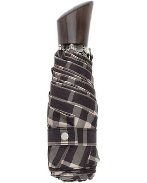 Burberry Check Pattern Folding Umbrella - White