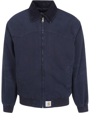 Carhartt "Og Santa Fe" Jacket Organic Cotton Dearborn Canvas, 12 Oz - Blue