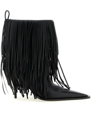 Balenciaga 'Avenue Fringe' Ankle Boots - Black