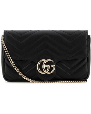 Gucci Mini Bag With Removable Shoulder And Removab - Black