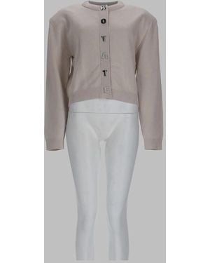 ROTATE BIRGER CHRISTENSEN Cardigan Con Logo - Gray