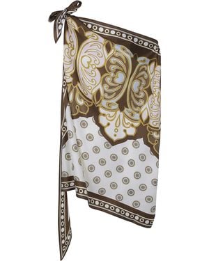 La DoubleJ Silk Full-On Foulard Top - Grey