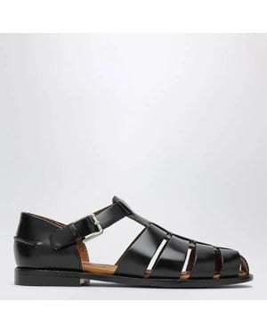 Sebago Gurkha Tale Leather Sandals - Black