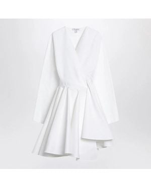 Alaïa Asymmetrical Cotton Dress - White