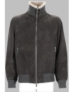 Brunello Cucinelli Giacca Bomber - Gray