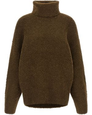 TOTEME Bouclé Turtleneck Jumper - Green