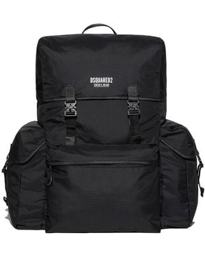 DSquared² Ceresio 9 Logo Ripstop Maxi Backpack - Black