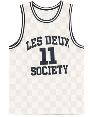 Les Deux "Silas" Mesh Tank Top - White